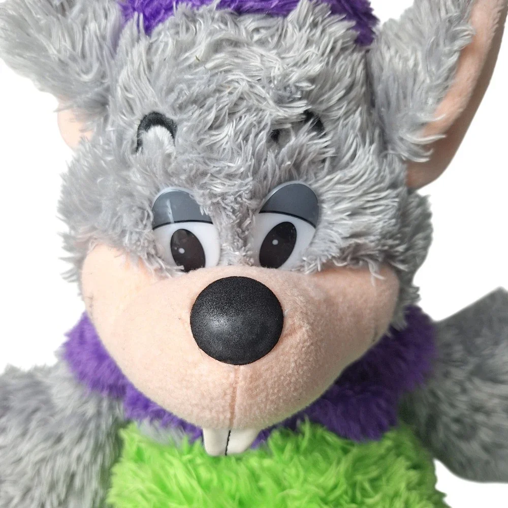 Chuck E Cheese Plush 2012 Pizza Mascot Chenille Soft Floppy Mouse Stuffed Animal